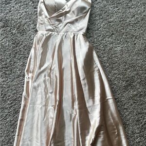 Elegant Cream Evening Gown